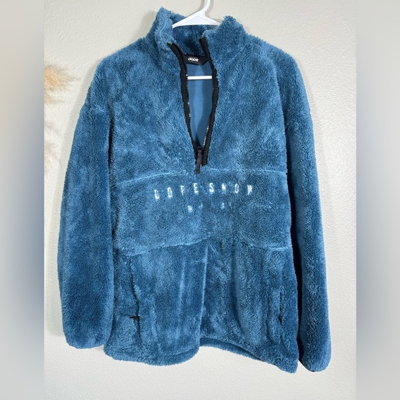 DOPE Blue Fleece Women's Sweater - Picture 6 of 13